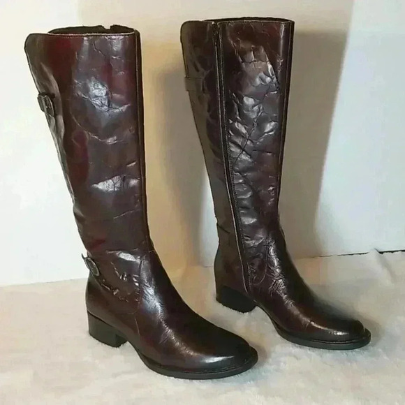 Born wrinkled leather boots - Picture 3 of 12